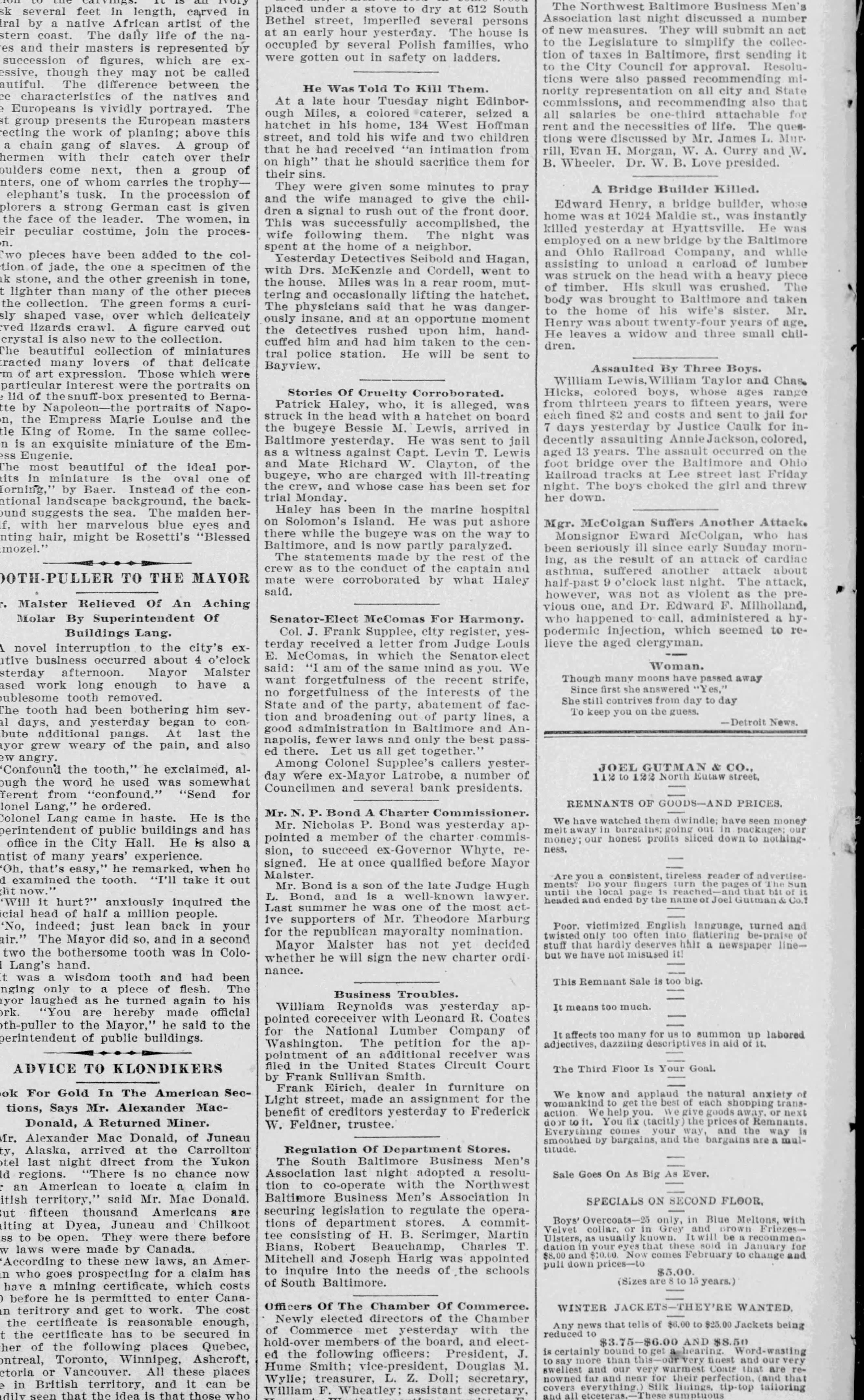Bessie M. Lewis newspaper article